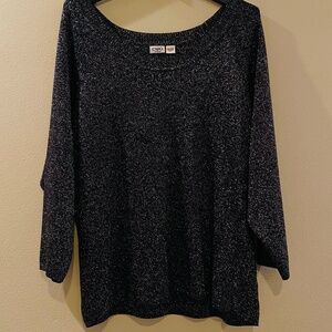 Cato Black Long Sleeve Blouse/Sweater Size 22/24W
